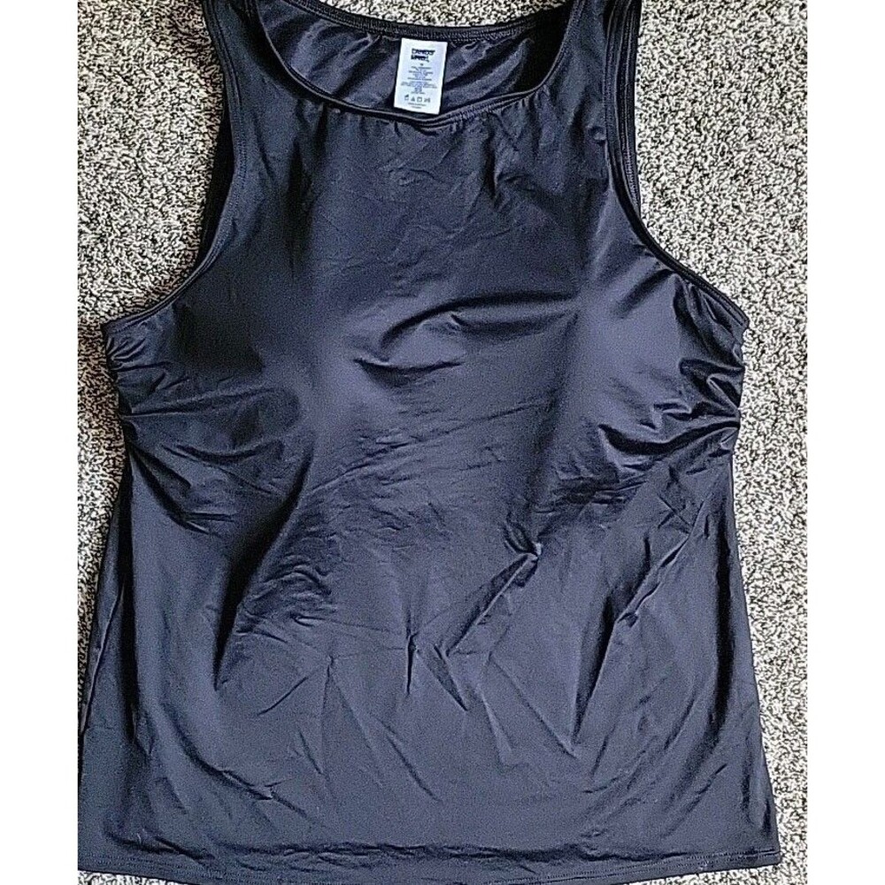 Lands' End Women's Black Tank Swim Top
